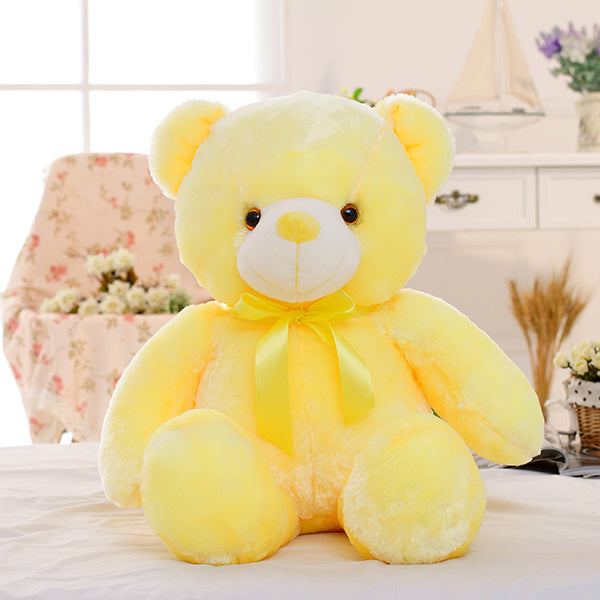 Light Up LED Teddy Bear Stuffed Animal - Colorful Glowing Plush Toy for Kids
