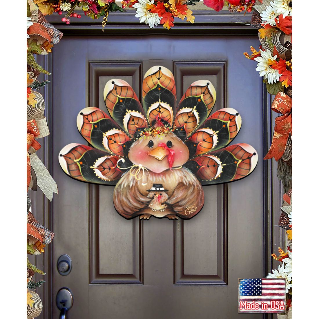 Be Thankful Turkey Door Sitter – Cute Thanksgiving Home Decor