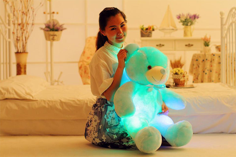 Light Up LED Teddy Bear Stuffed Animal - Colorful Glowing Plush Toy for Kids