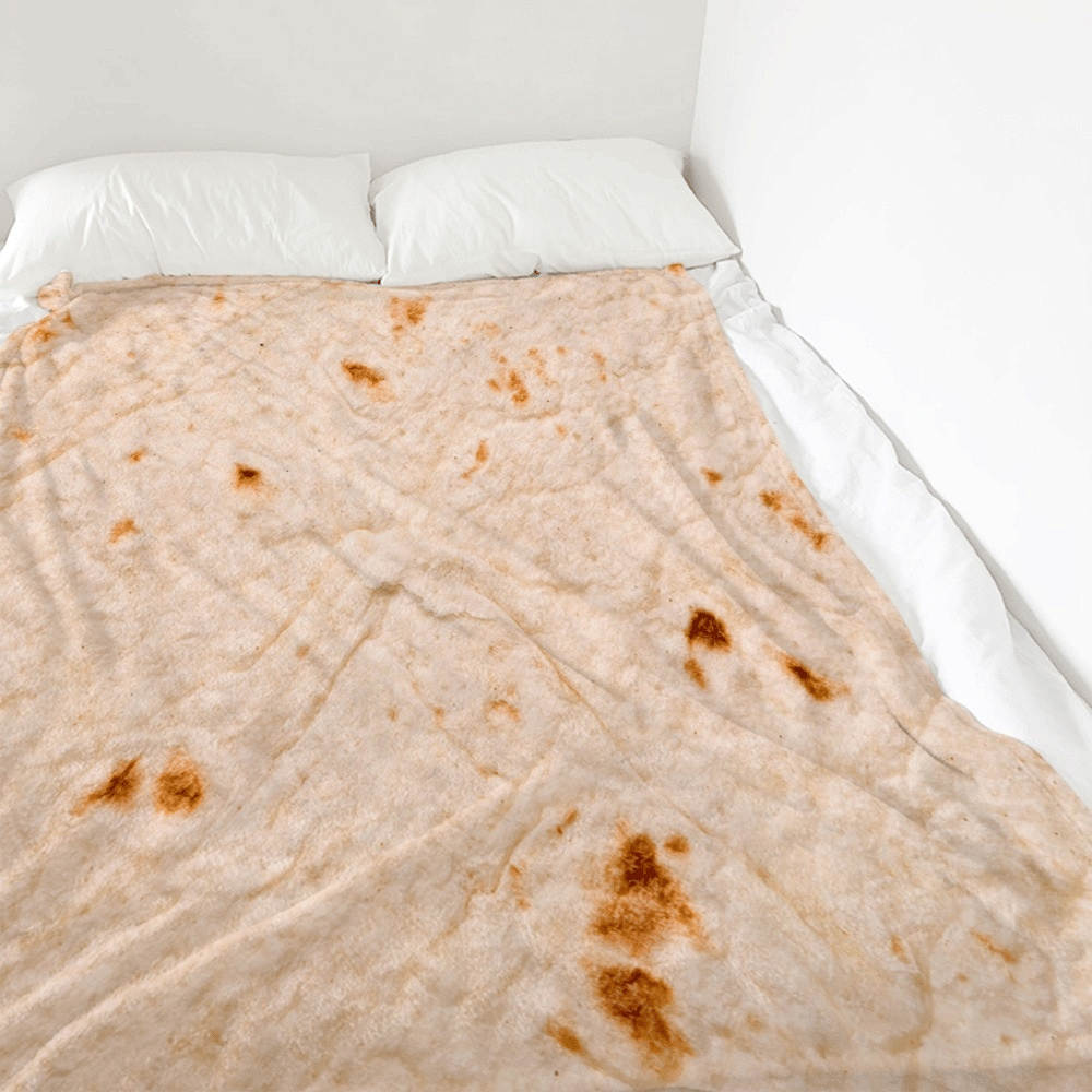 Super Soft Warm Flannel Burrito Blanket – 280GSM Round Travel Throw
