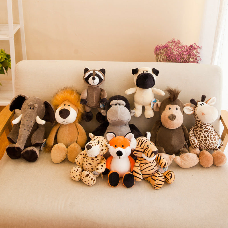 Jungle Animal Plush Toys - Soft Stuffed Safari Animals for Kids