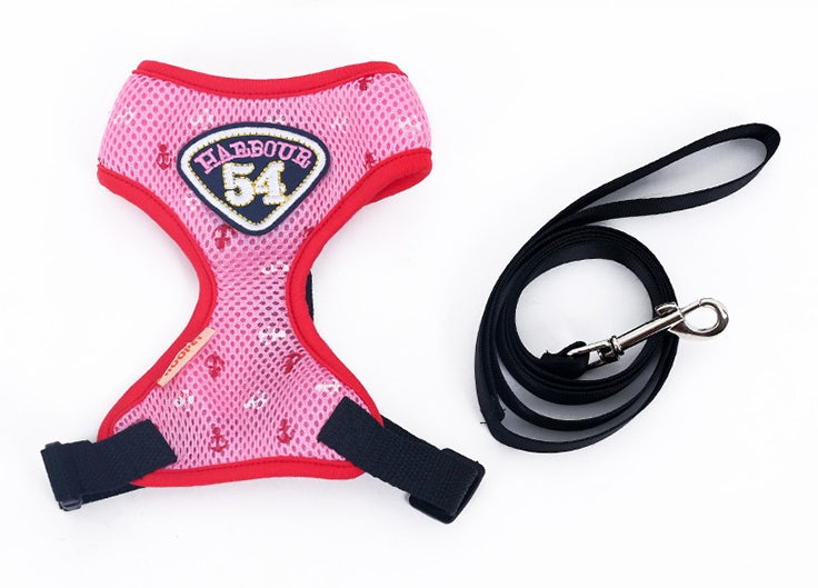 Nylon Dog Harness & Leash Set – Reflective, Adjustable, S & M