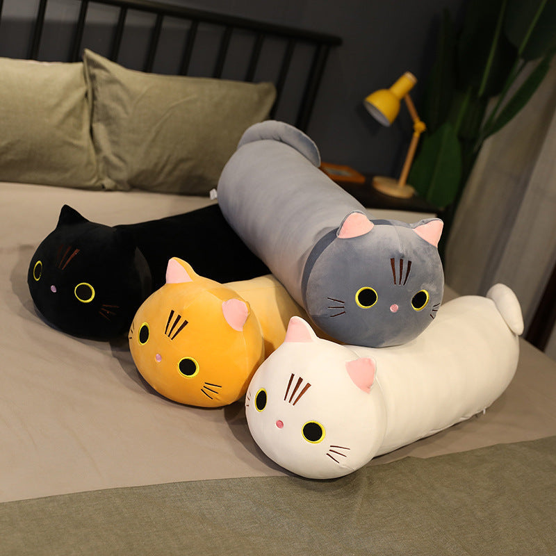 Large Cartoon Cat Plush Toy - Stuffed Animal Long Body Pillow Cushion