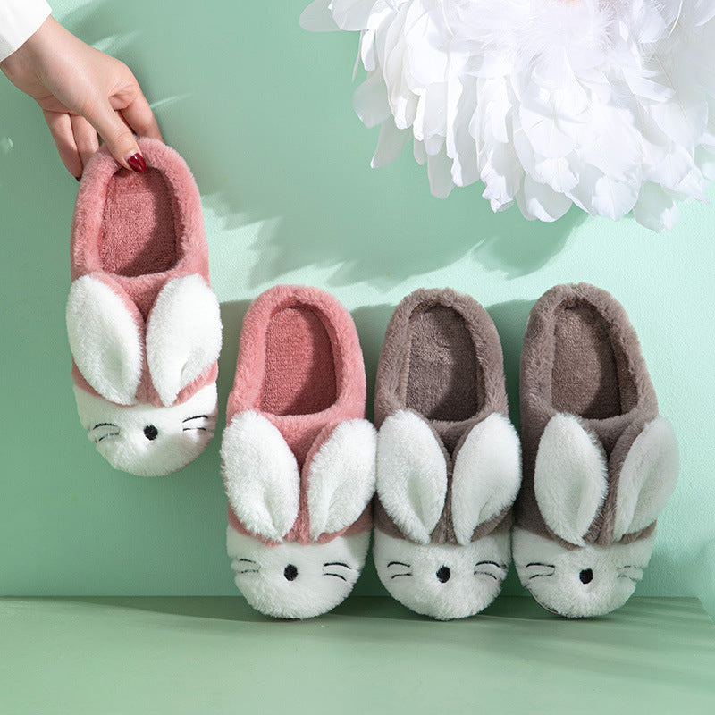 Plush Bunny House Slippers | Sizes 28–35