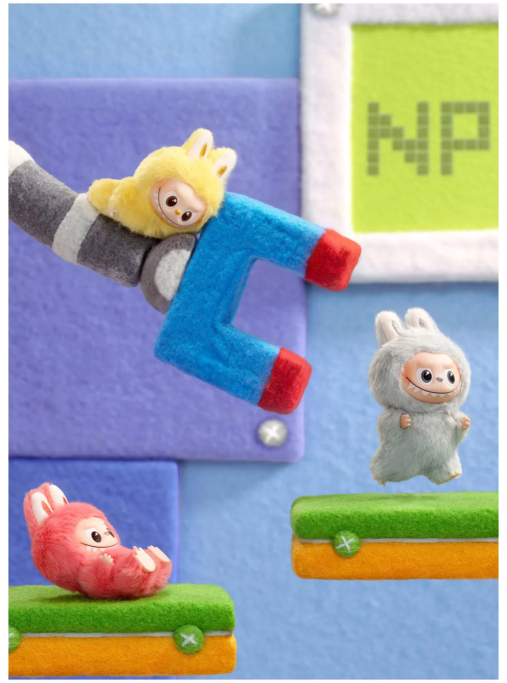 Pop Mart Labubu Pin for Love Series Blind Box (N-Z) Blue