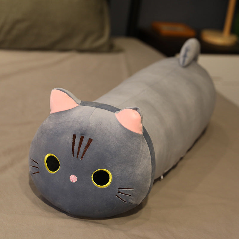 Large Cartoon Cat Plush Toy - Stuffed Animal Long Body Pillow Cushion