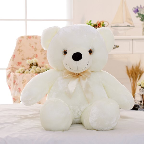 Light Up LED Teddy Bear Stuffed Animal - Colorful Glowing Plush Toy for Kids