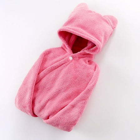 Soft Baby Hooded Bath Towel – Cotton Blend, 5 Colors