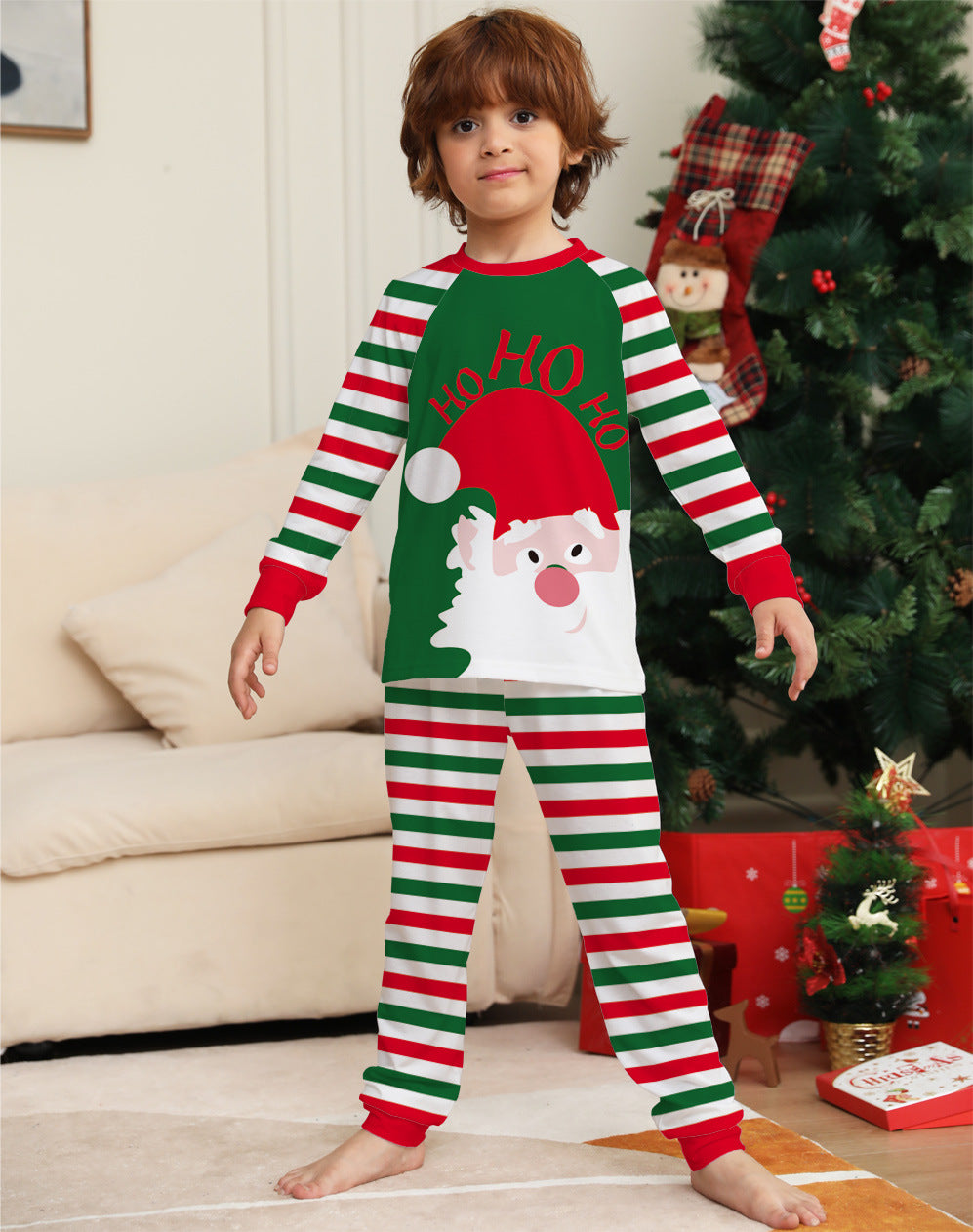 Family Christmas Pajamas Matching Sets – Red Stripe Holiday Sleepwear