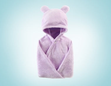Soft Baby Hooded Bath Towel – Cotton Blend, 5 Colors