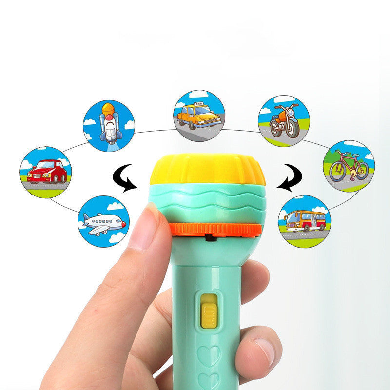 Cartoon Projection Flashlight – 80 Patterns Kids Projector Toy for Bedtime Stories