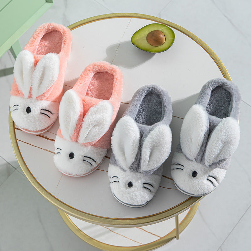 Plush Bunny House Slippers | Sizes 28–35