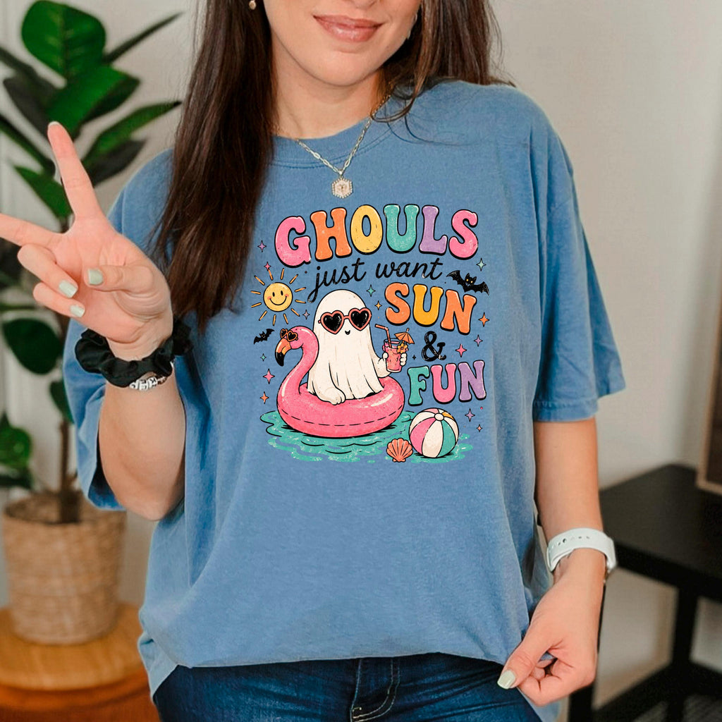Summerween Shirt – Retro Spooky Beach Tee | Pastel Goth Halloween Summer Top