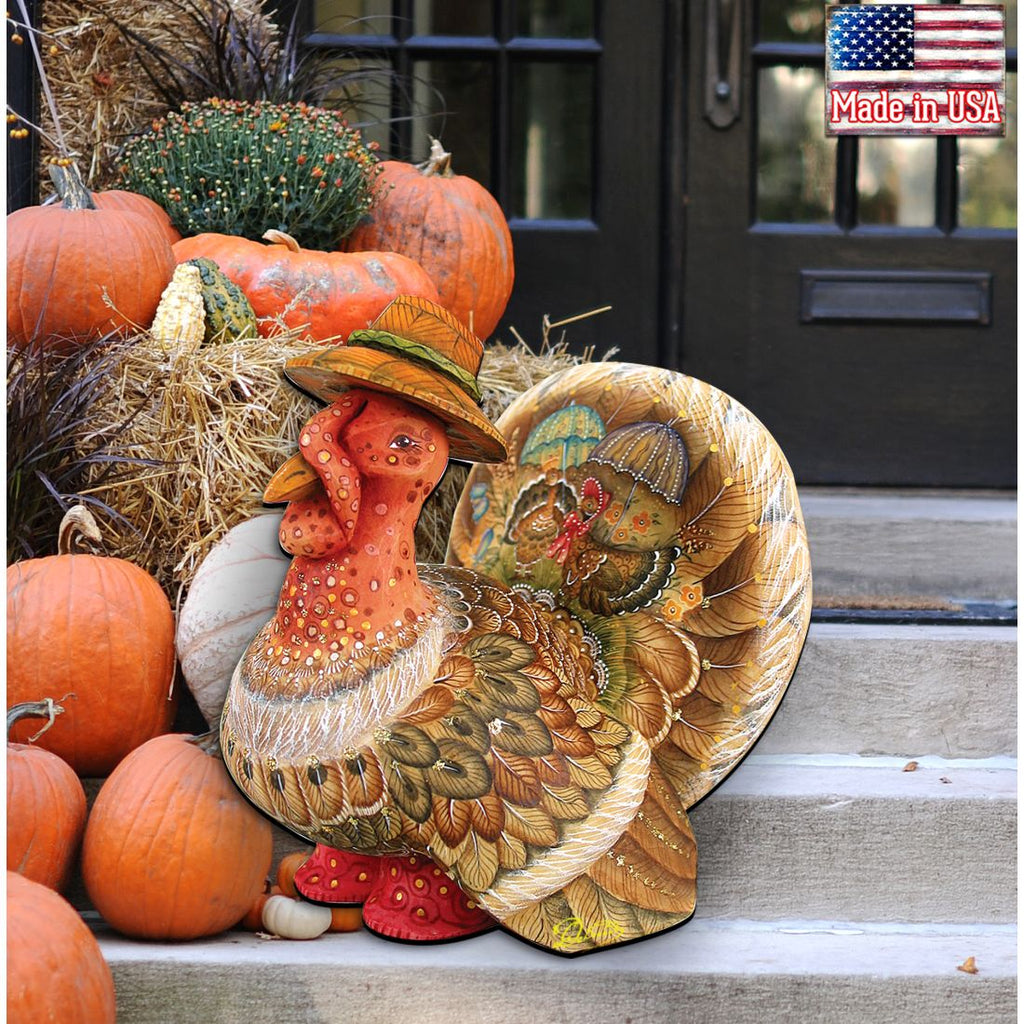 Tom the Turkey Thanksgiving Door Decor by G. DeBrekht
