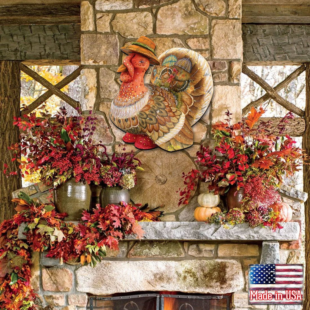 Tom the Turkey Thanksgiving Door Decor by G. DeBrekht