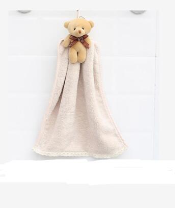 Coral Velvet Hanging Dish Towel – Super Absorbent Embroidered Hand Towel