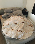 Super Soft Warm Flannel Burrito Blanket – 280GSM Round Travel Throw