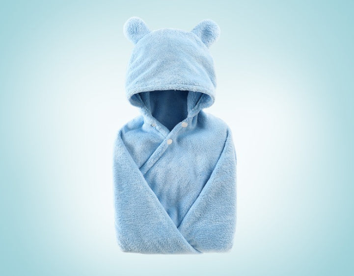 Soft Baby Hooded Bath Towel – Cotton Blend, 5 Colors