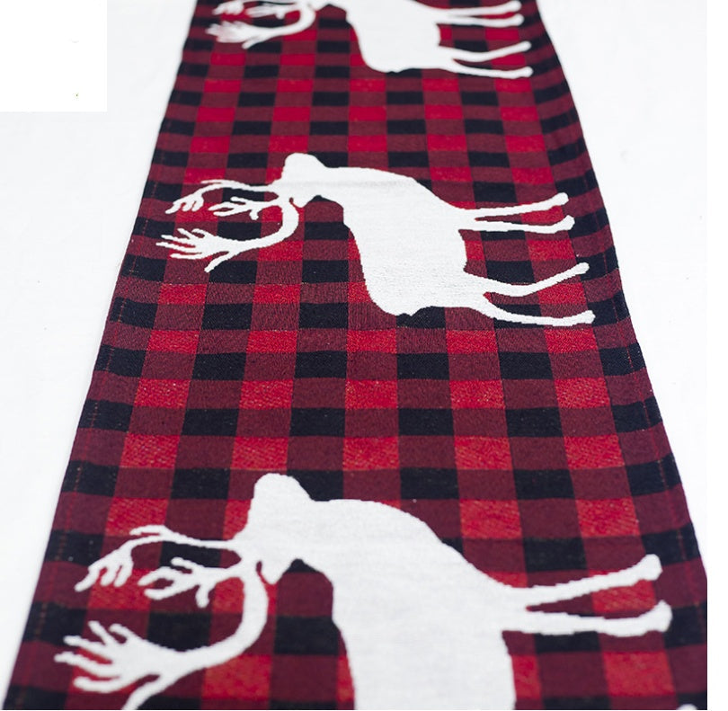 Christmas Elk & Snowman Table Runner
