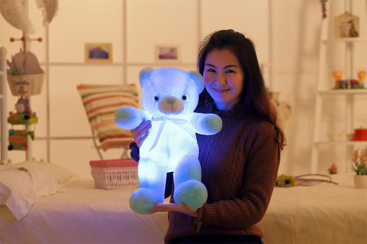 Light Up LED Teddy Bear Stuffed Animal - Colorful Glowing Plush Toy for Kids