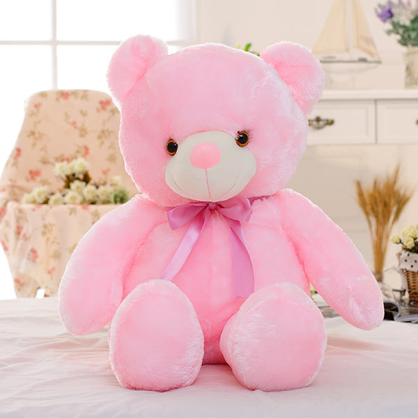Light Up LED Teddy Bear Stuffed Animal - Colorful Glowing Plush Toy for Kids