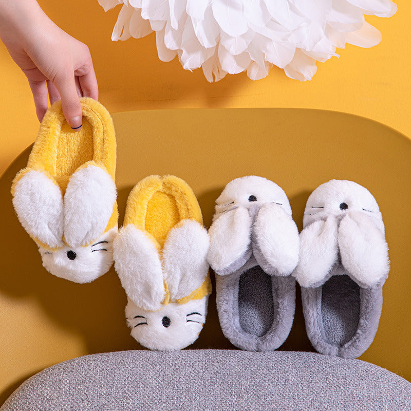 Plush Bunny House Slippers | Sizes 28–35