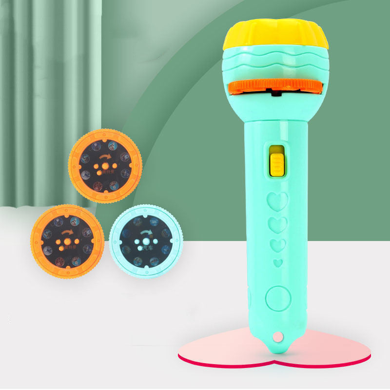 Cartoon Projection Flashlight – 80 Patterns Kids Projector Toy for Bedtime Stories