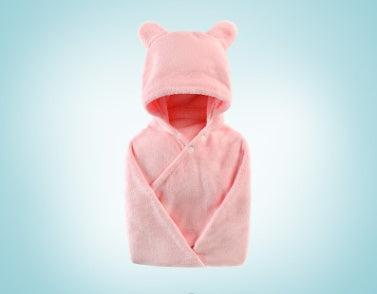 Soft Baby Hooded Bath Towel – Cotton Blend, 5 Colors