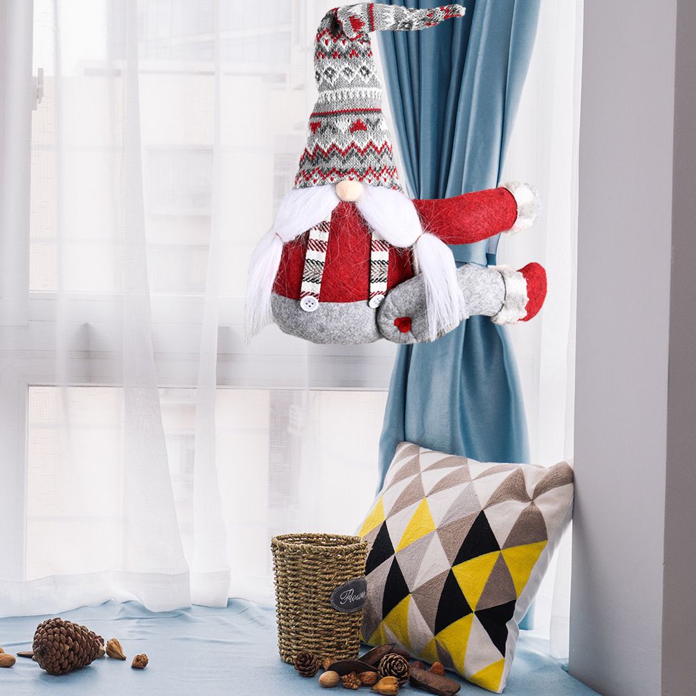 Christmas Santa Gnome Curtain Tiebacks – Holiday Home Decor