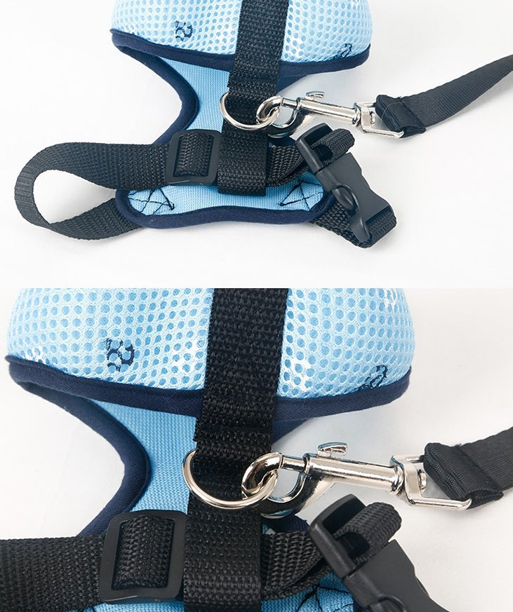 Nylon Dog Harness & Leash Set – Reflective, Adjustable, S & M