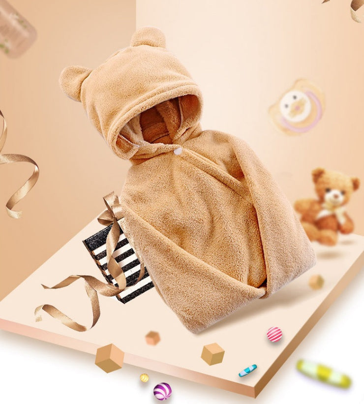 Soft Baby Hooded Bath Towel – Cotton Blend, 5 Colors