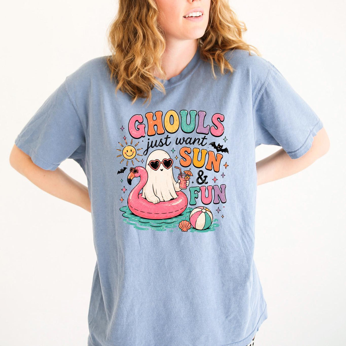 Summerween Shirt – Retro Spooky Beach Tee | Pastel Goth Halloween Summer Top