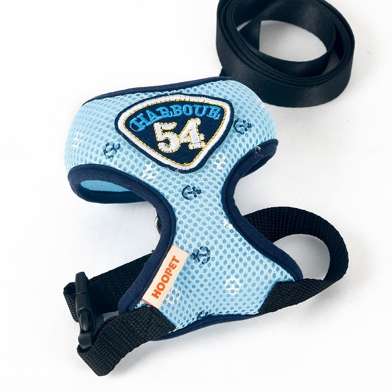 Nylon Dog Harness & Leash Set – Reflective, Adjustable, S & M