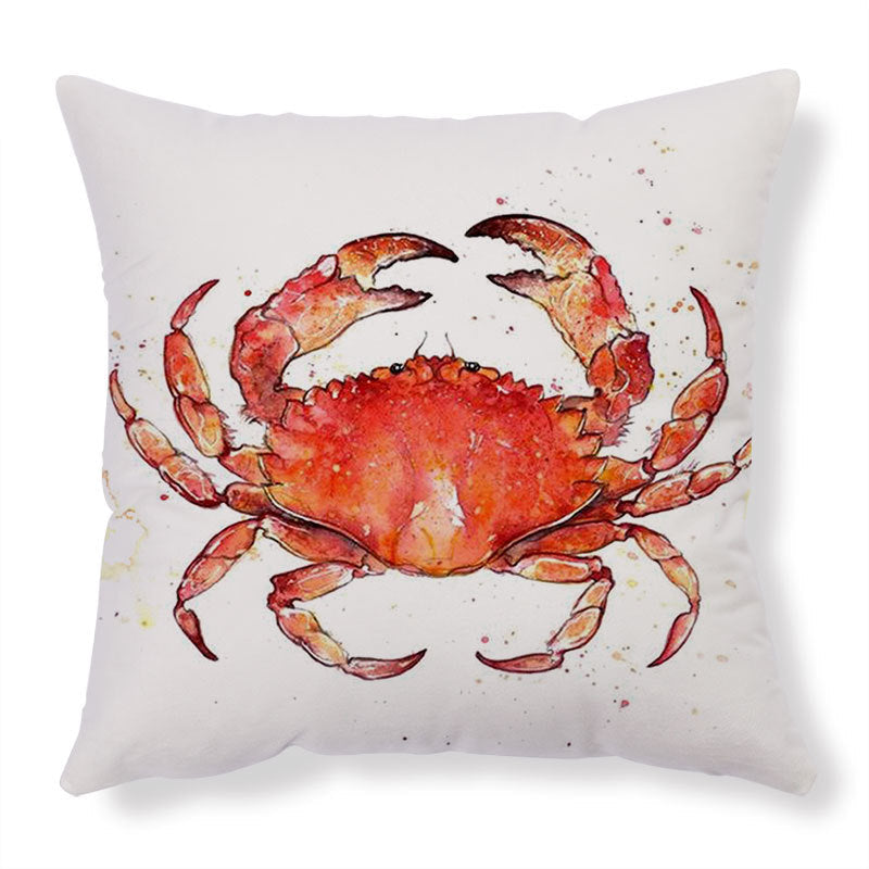 Ocean Animal Throw Pillow Covers – Linen Cushion Cases for Sofa & Home