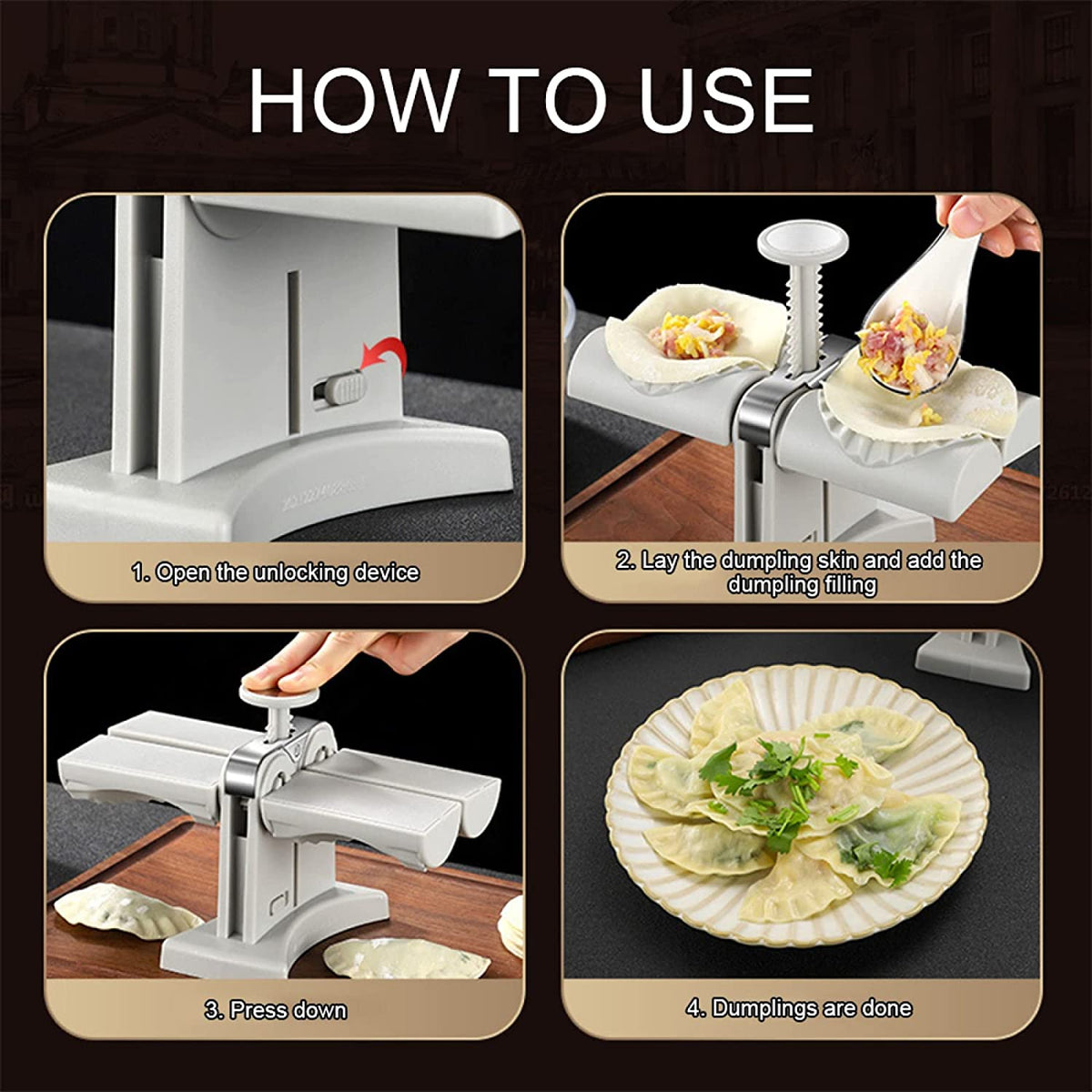Double-Head Manual Dumpling Maker Press