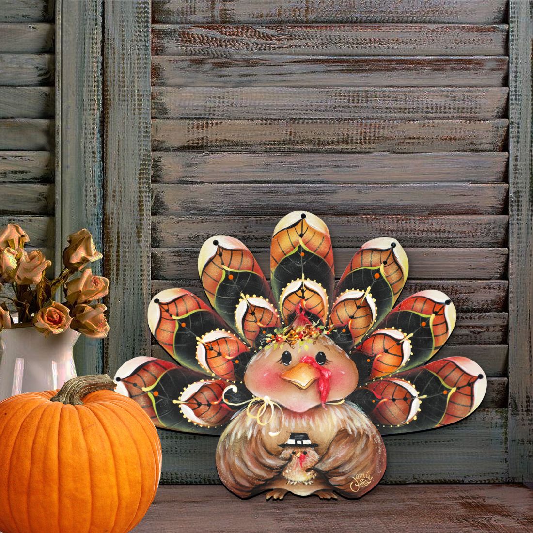 Be Thankful Turkey Door Sitter – Cute Thanksgiving Home Decor