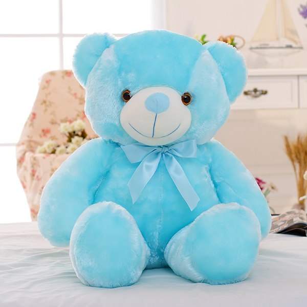 Light Up LED Teddy Bear Stuffed Animal - Colorful Glowing Plush Toy for Kids