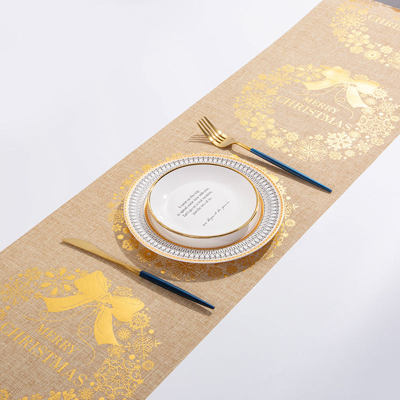 Christmas Elk & Snowman Table Runner