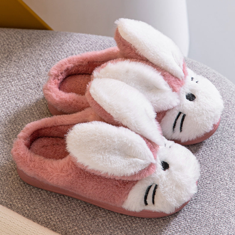 Plush Bunny House Slippers | Sizes 28–35