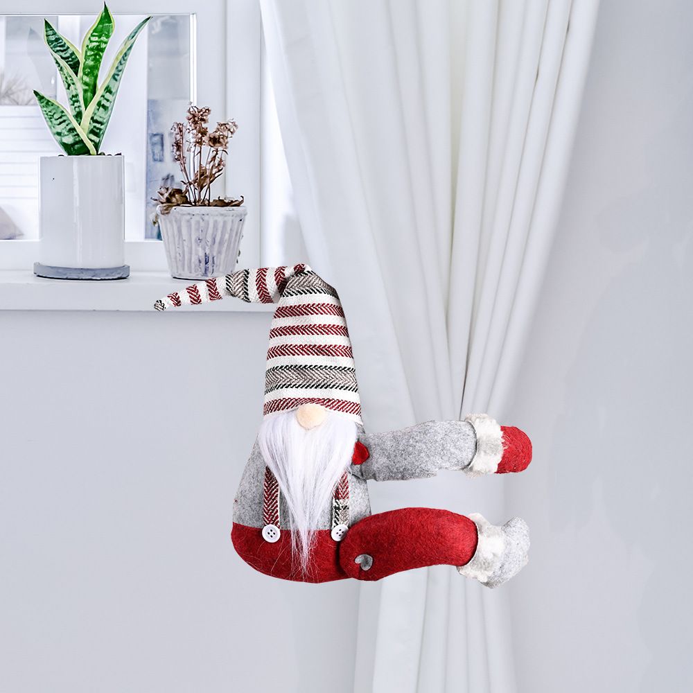 Christmas Santa Gnome Curtain Tiebacks – Holiday Home Decor