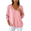 Women’s Relaxed-Fit V-Neck Knit Sweater