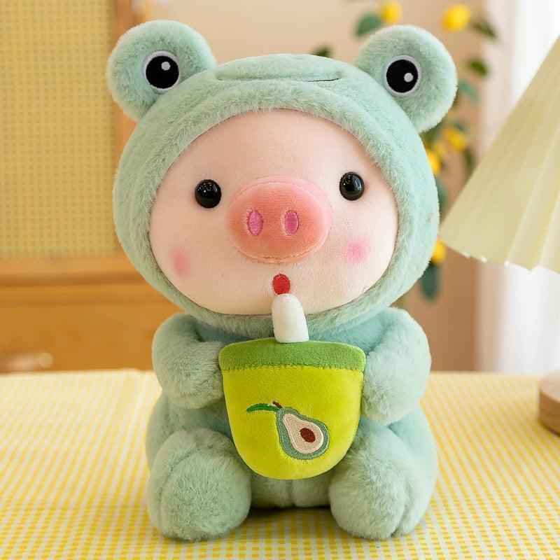 Boba Pig Plushie – Kawaii Stuffed Animal Gift for Girls & Boys