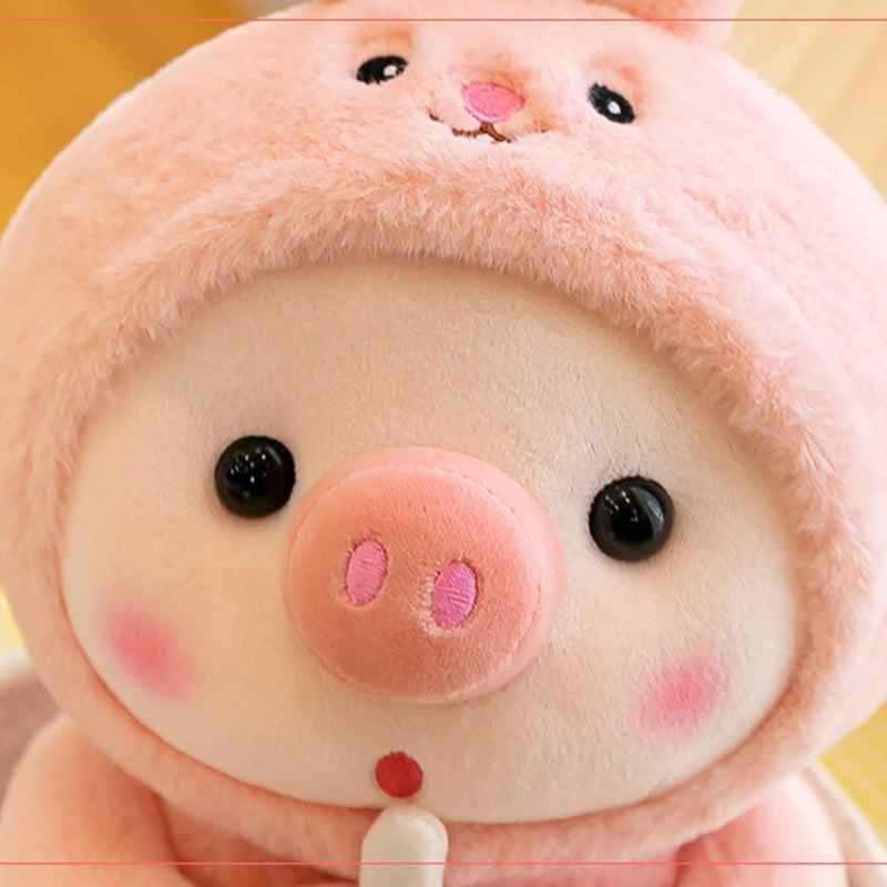 Boba Pig Plushie – Kawaii Stuffed Animal Gift for Girls & Boys