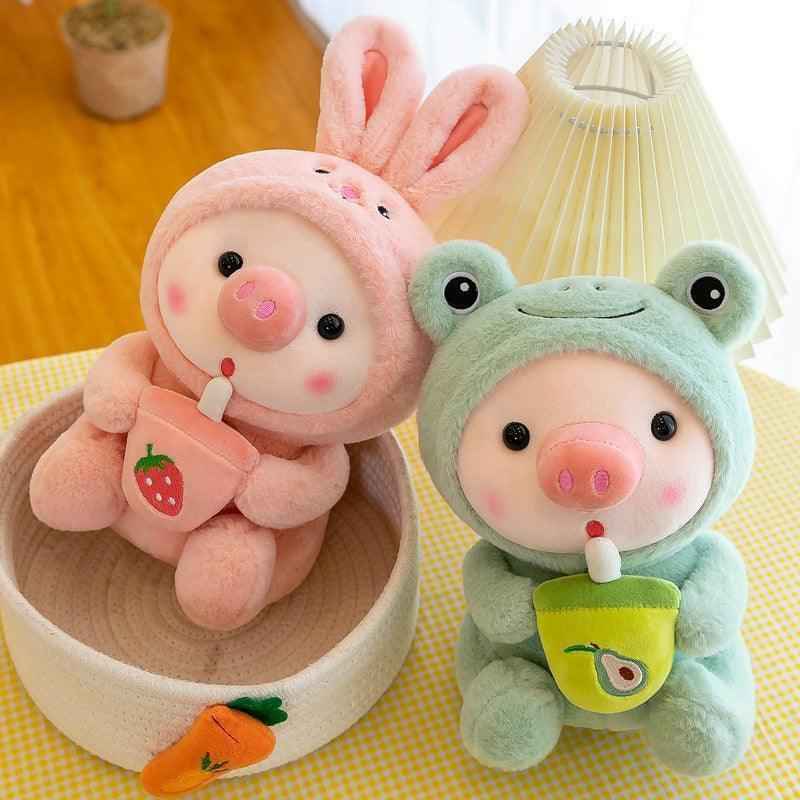 Boba Pig Plushie – Kawaii Stuffed Animal Gift for Girls & Boys
