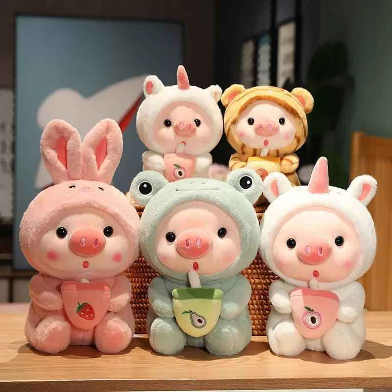 Boba Pig Plushie – Kawaii Stuffed Animal Gift for Girls & Boys