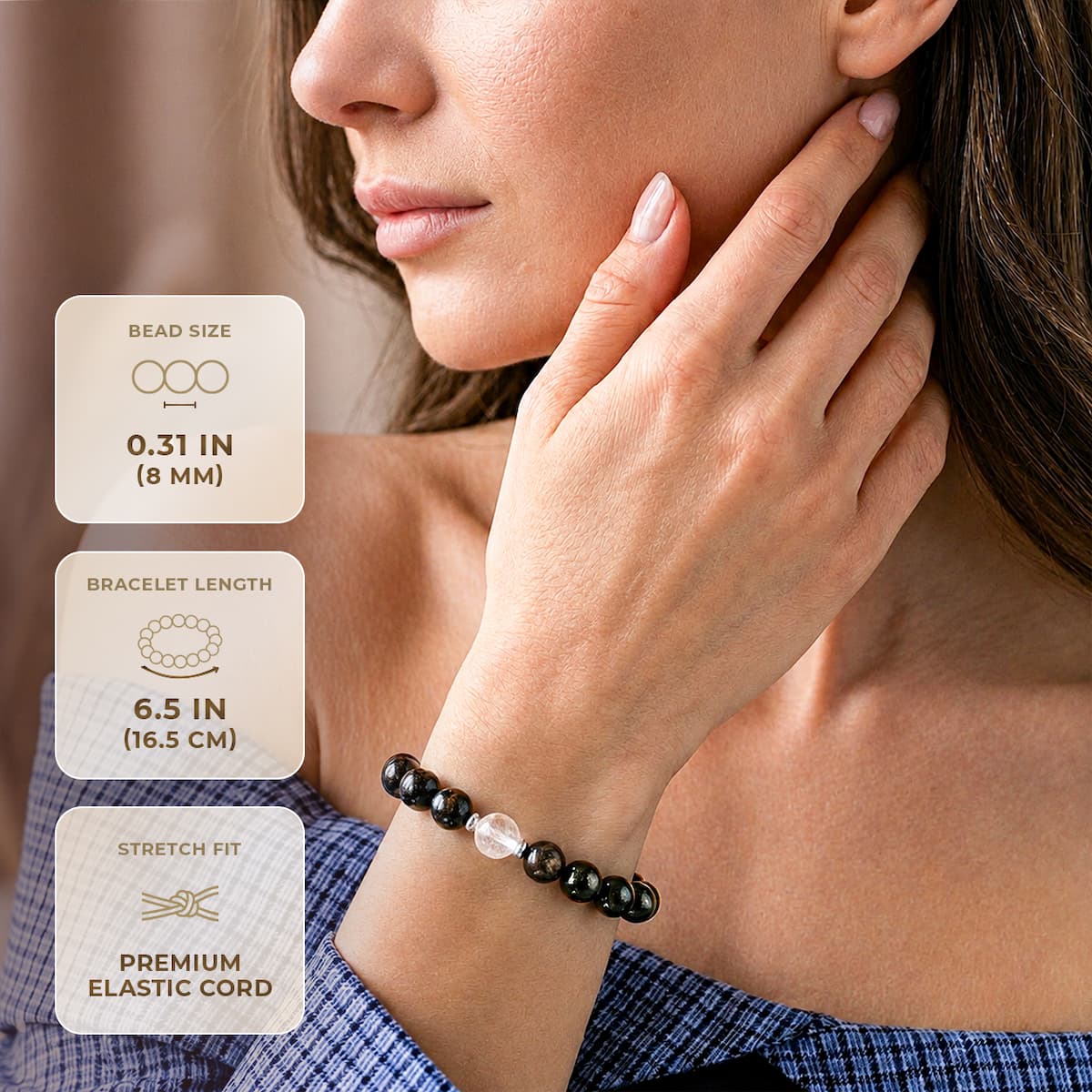 The Hypersthene Millionaire Manifestation Bracelet – Crystal Bracelet for Wealth & Abundance