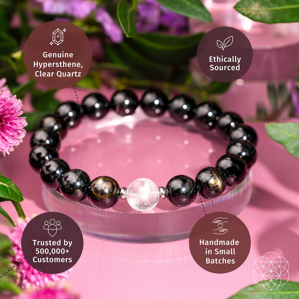 The Hypersthene Millionaire Manifestation Bracelet – Crystal Bracelet for Wealth & Abundance