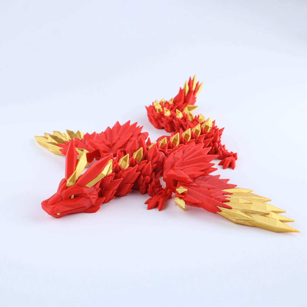 3D Printed Crystal Wing Dragon – Articulated Fidget & Desk Toy