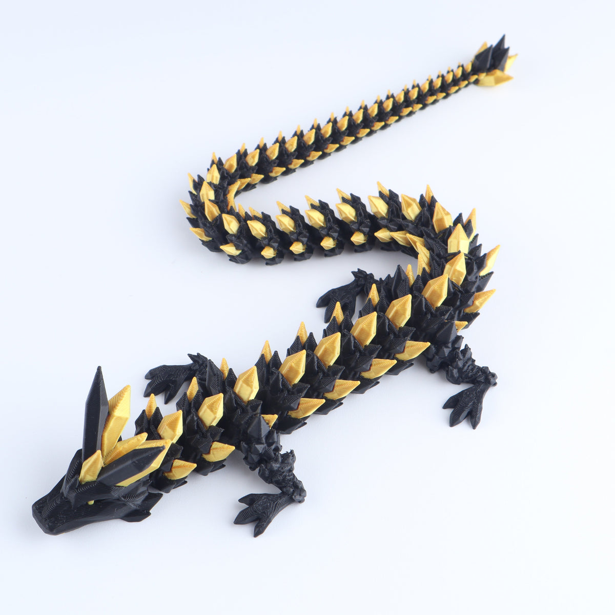 Crystal Dragon Fidget Toy – 3D Printed Articulated Fantasy Desk Piece