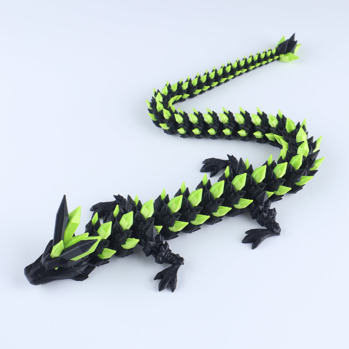 Crystal Dragon Fidget Toy – 3D Printed Articulated Fantasy Desk Piece